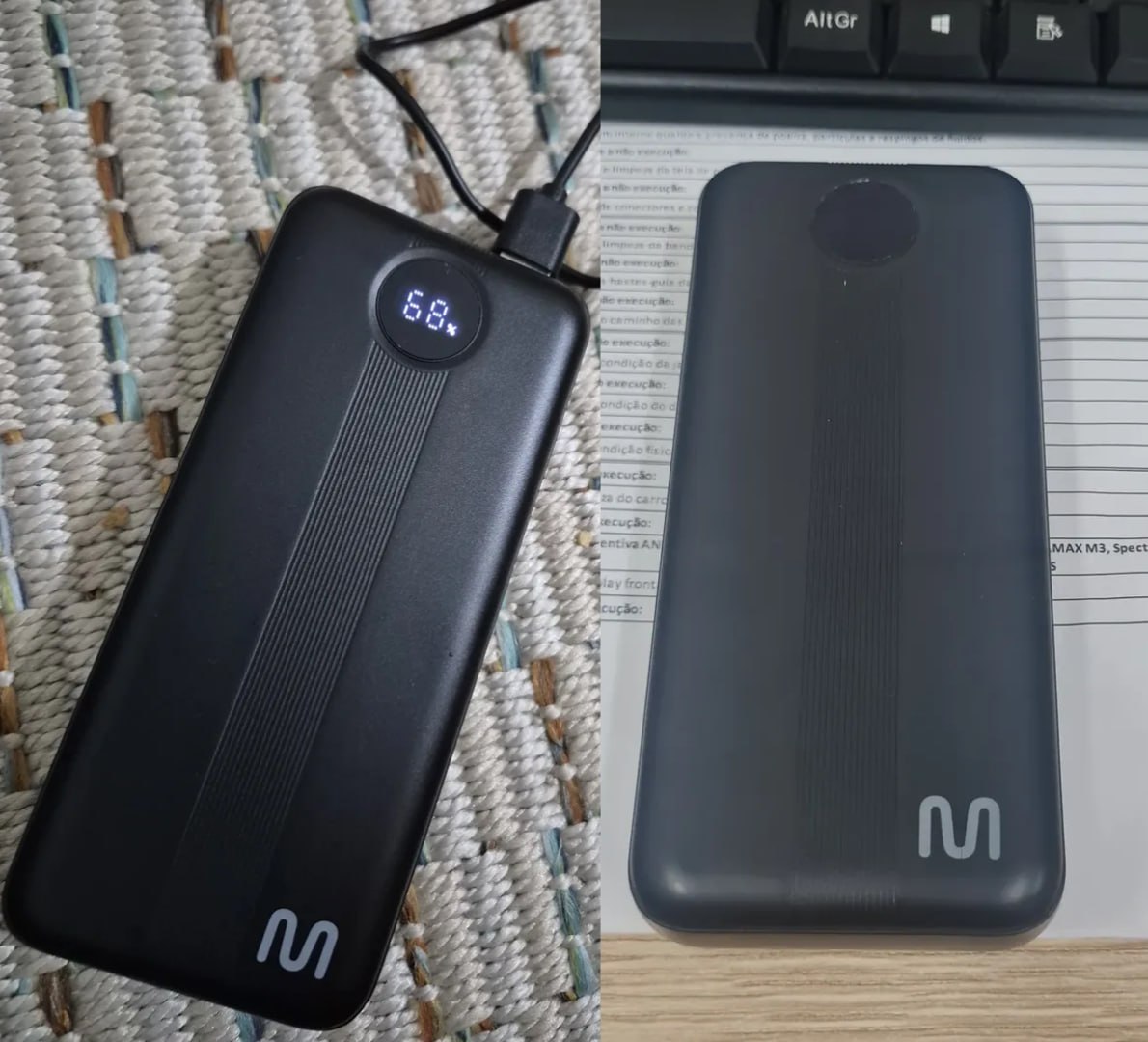 🔋 Carregador Portátil Powerbank Display 20000mah Multi