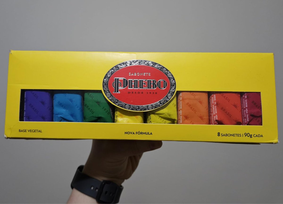 🧼 Kit 8 Sabonetes Phebo Amarelo 720g