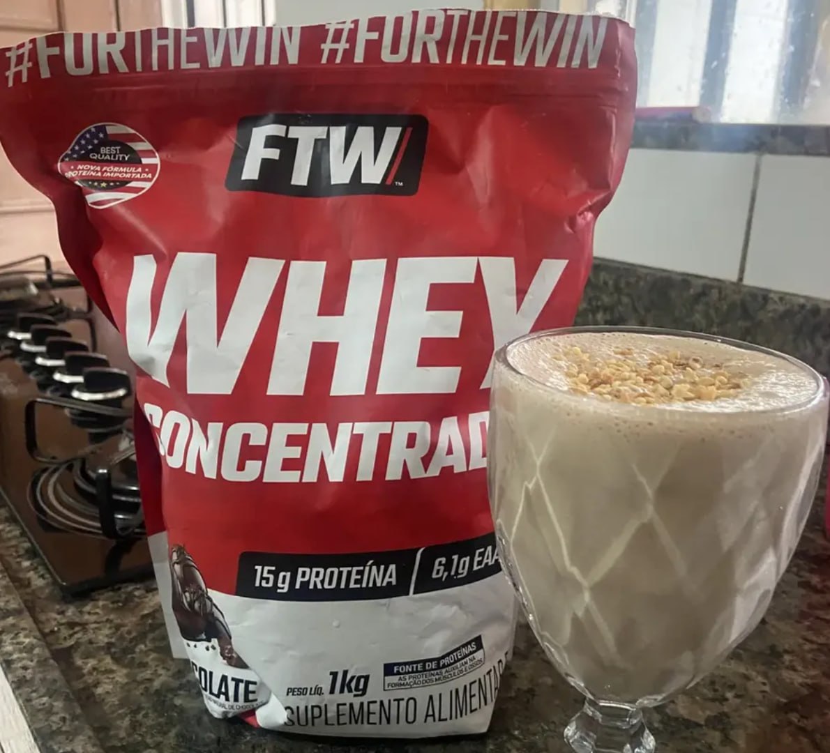 💪 ‍Whey Protein Concentrado 1kg Sabor Cookies - Ftw