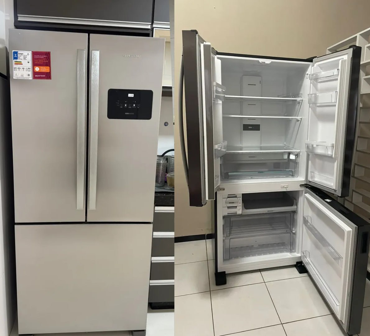 🧊 Geladeira Com Freezer Inverter Brastemp 559L Inox