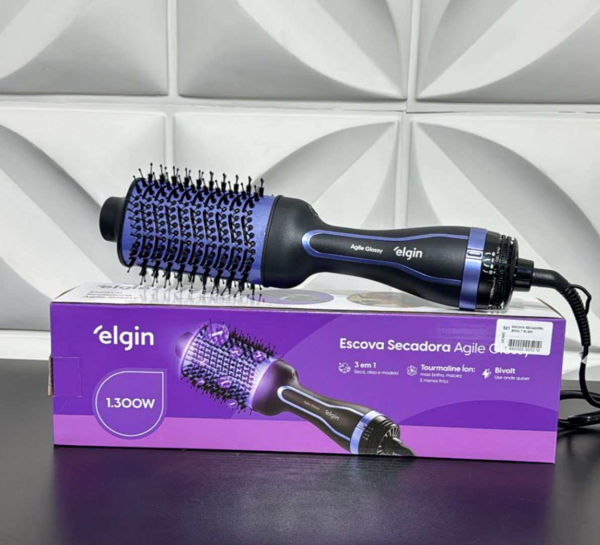 ✅ Escova Secadora Agile Glossy Elgin 1200W Bivolt