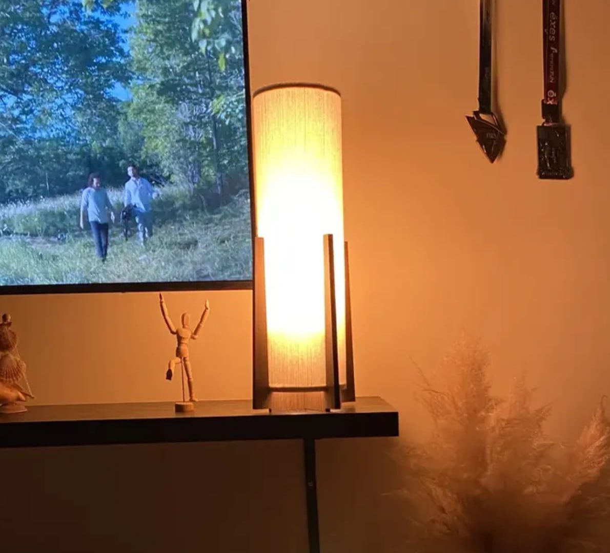 🌙 Luminária Abajur Atlas De Madeira Mdf Imbuia