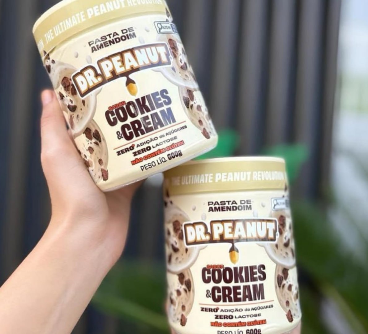 🥜 Pasta de Amendoim Dr. Peanut sabor Cookies & Cream de 600g