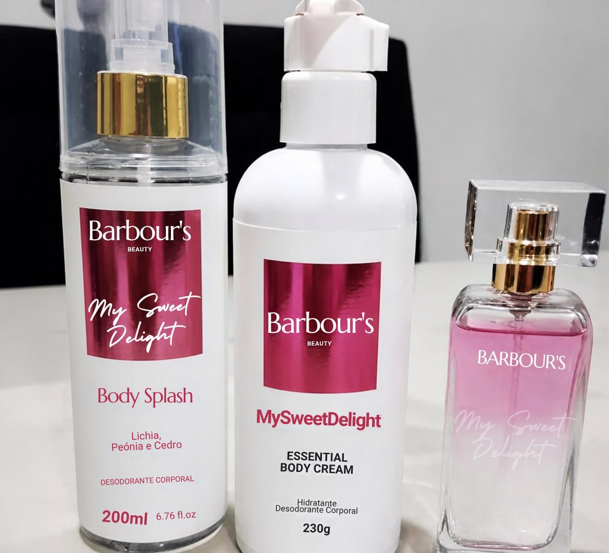 ☁️ Kit My Sweet Delight (Body Splash + Hidratante + Perfume Capilar) - Barbour's Beauty