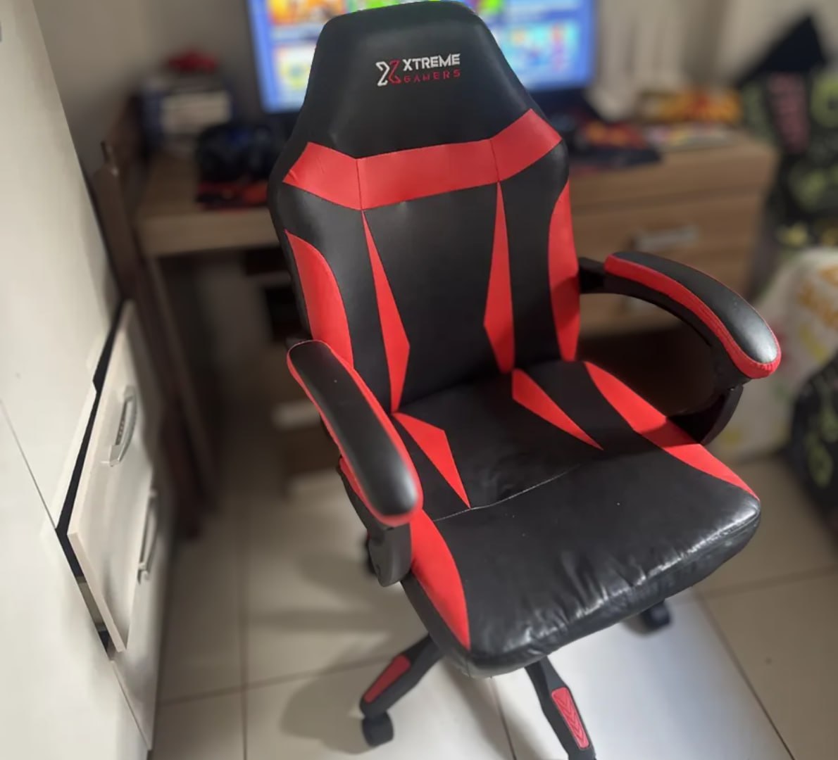 🪑 Cadeira Xtreme Gamers Ergonômica 130º Escritório Reclinável Cor Vermelho