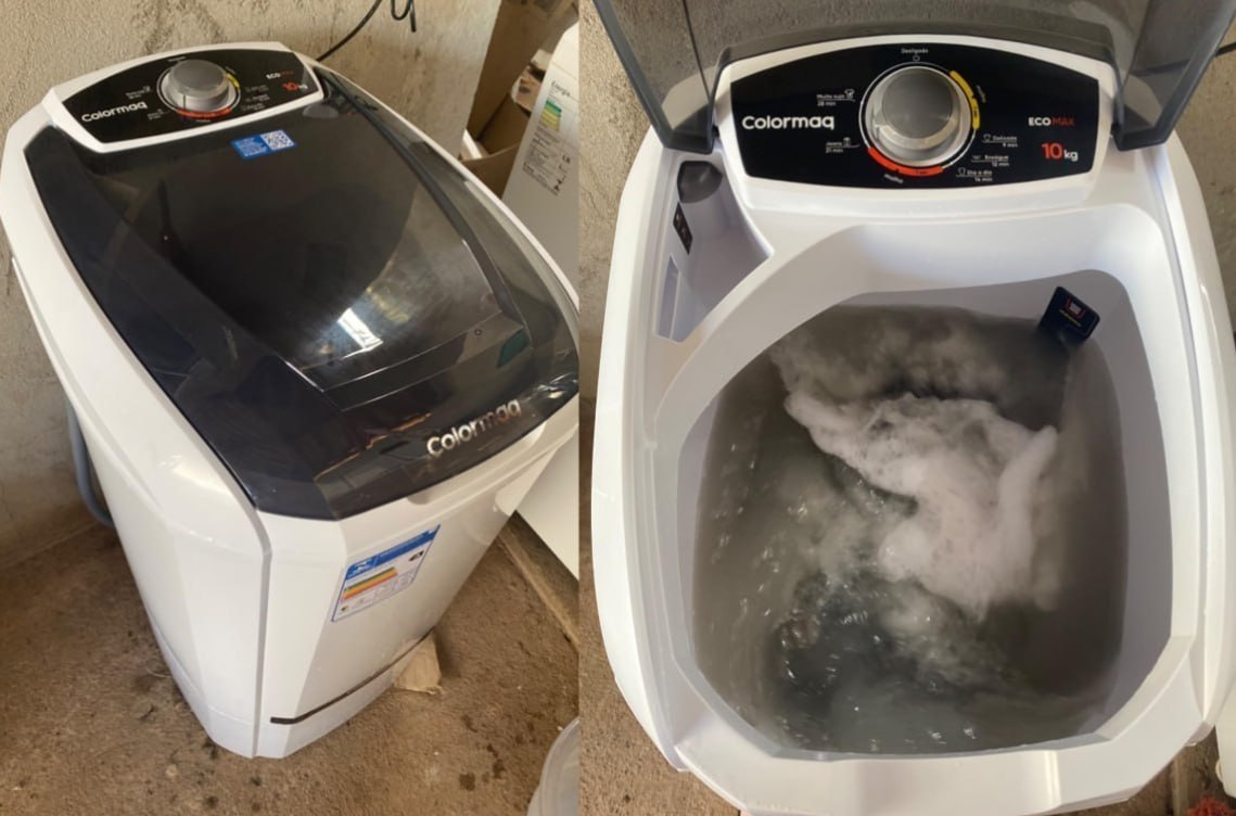 💧 Colormaq Maquina de Lavar Roupa Semi Automatica Tanquinho 10kg - 220V