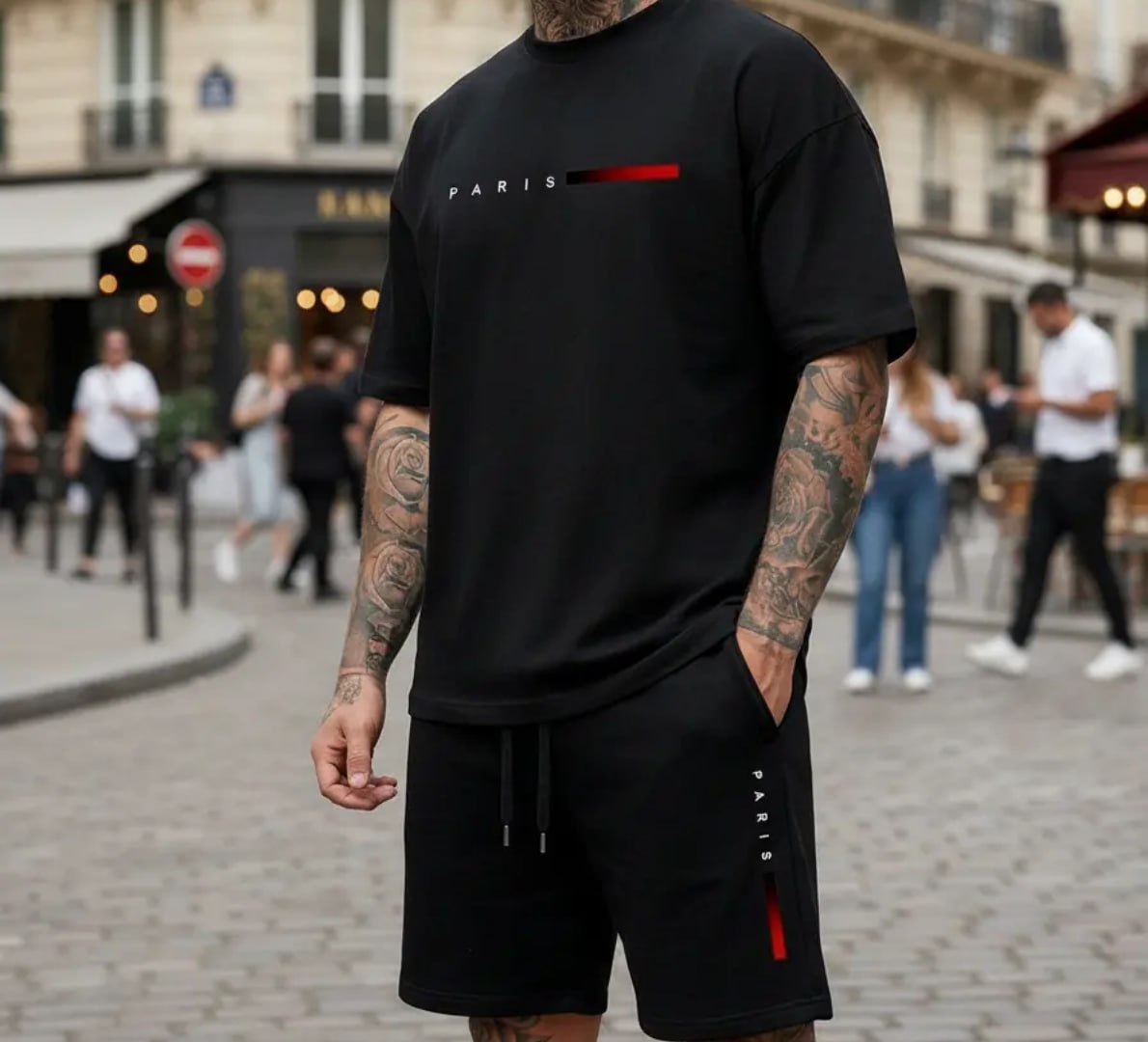👕 Kit Camiseta + Short Moletom Paris France