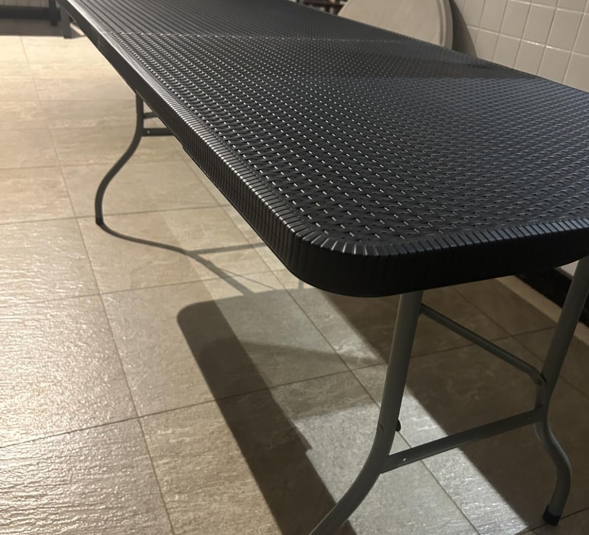 ✅ Mesa Dobrável Portátil Vira Maleta 180cm Reforçada até 150kg