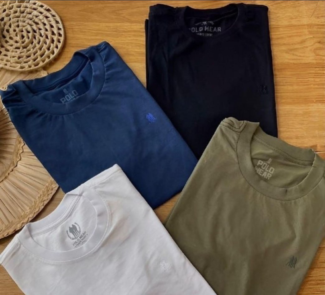 👕 Kit 4 Camisetas Polo Wear Sortido