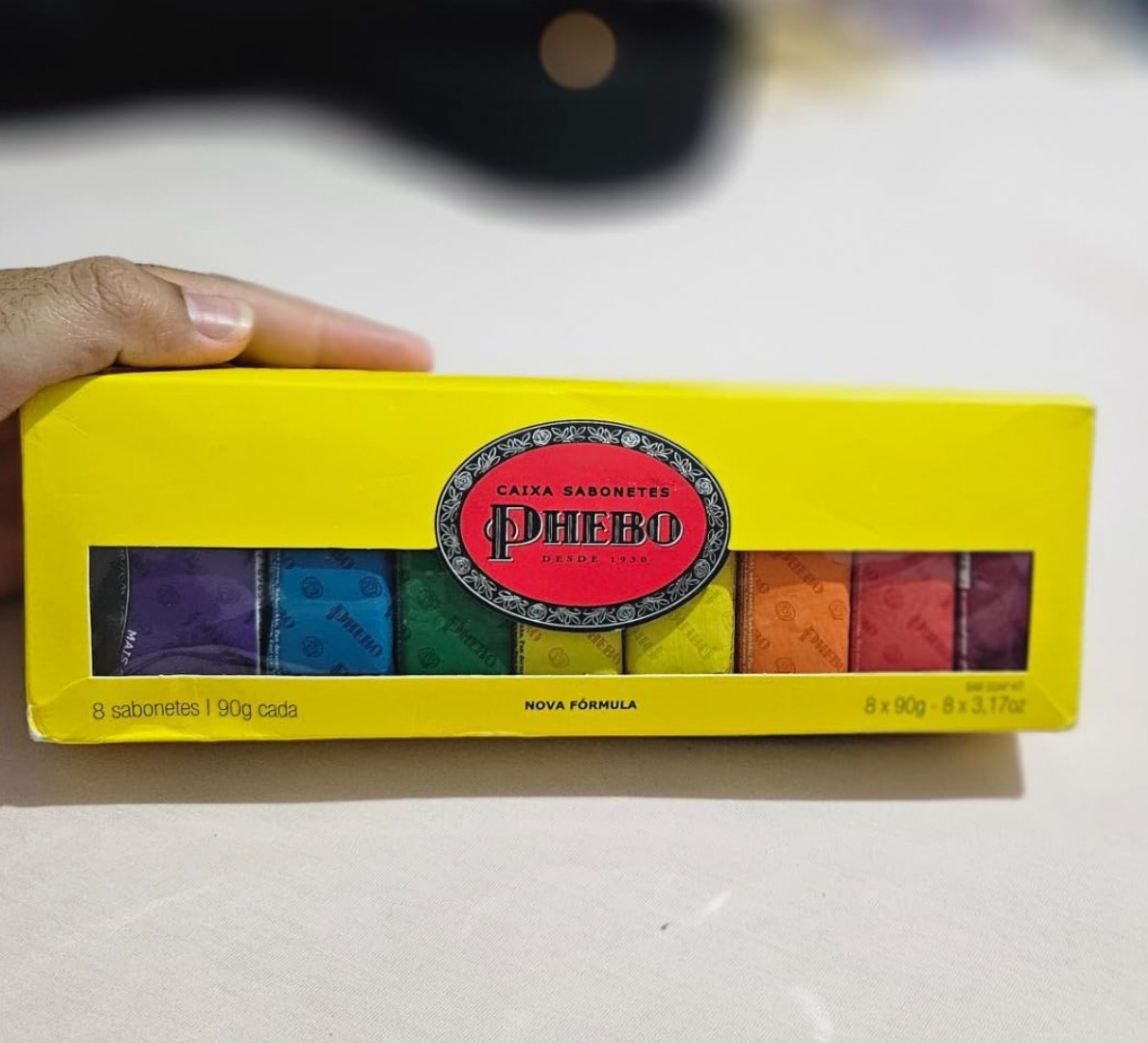 🧼 Kit 8 Sabonetes Phebo Amarelo 720g