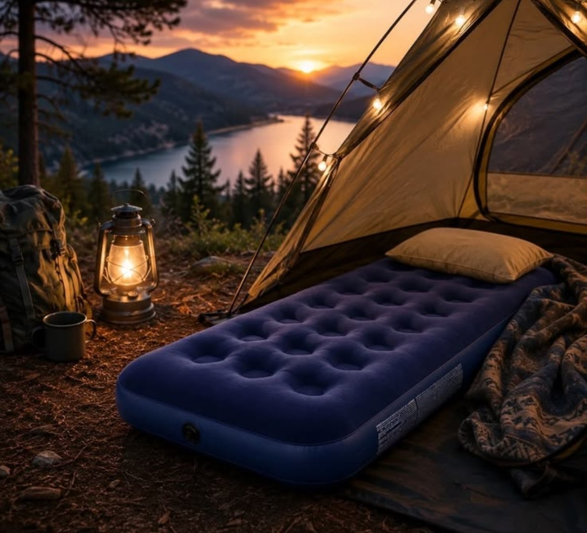 🛏 Colchão Inflável Solteiro De Ar
