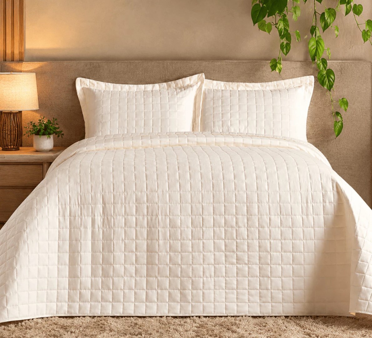 🛏 Kit Cobre Leito Colcha 300 Fios 2 ou 3 Peças