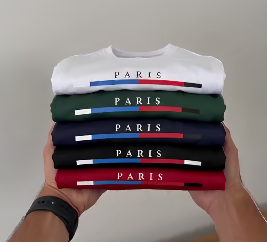 👕 Kit 3 Camiseta Camisa Estilo Casual Paris 100% Algodão