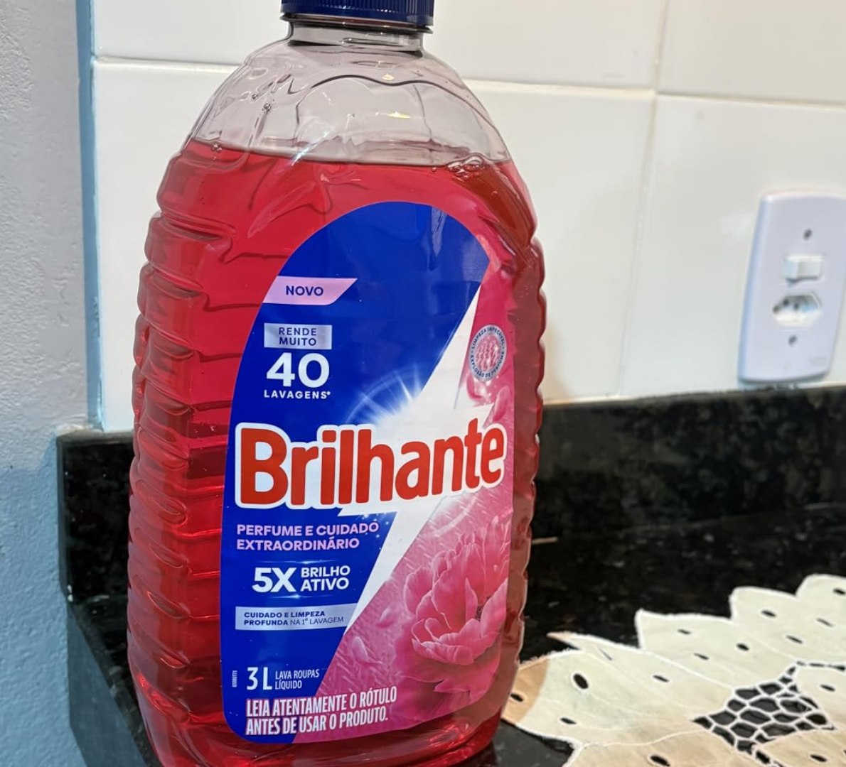 🫧 Brilhante Sabão Líquido Perfume e Cuidado Extraordinário 3L