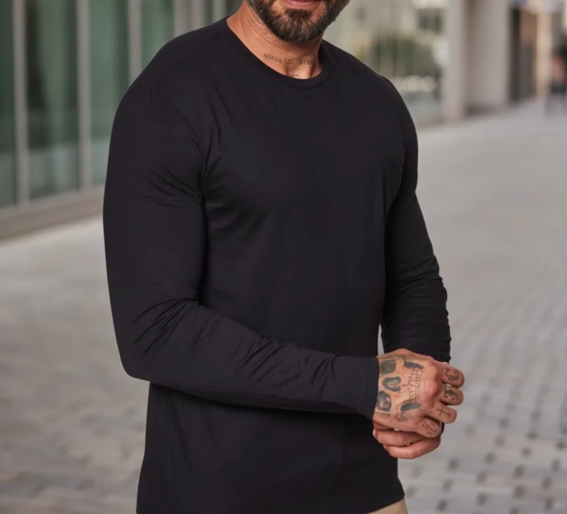 👕 Kit 2 Camisetas Manga Longa Calvin Klein