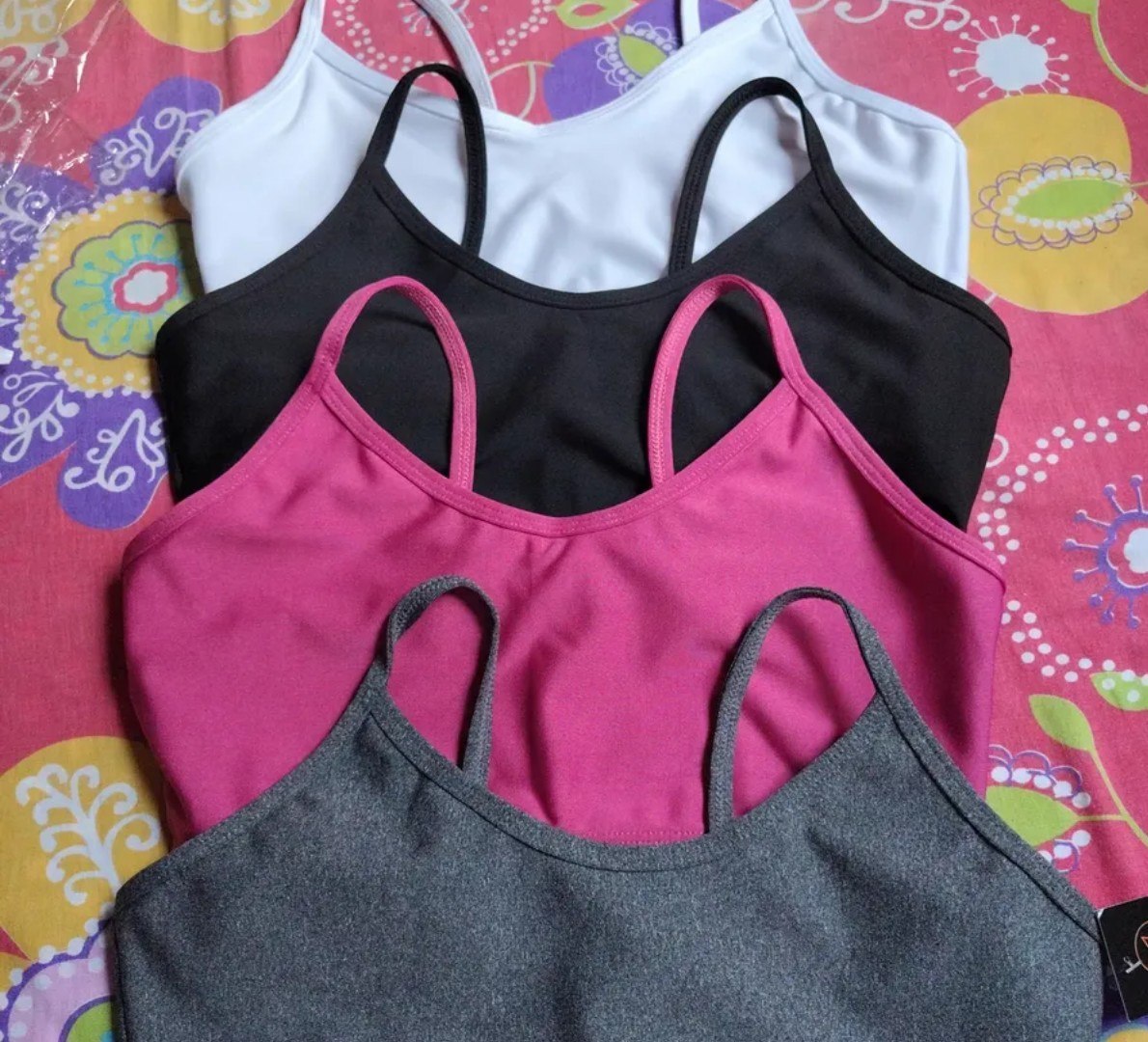 ✅ Kit 4 Tops Sem Bojo Fitness
