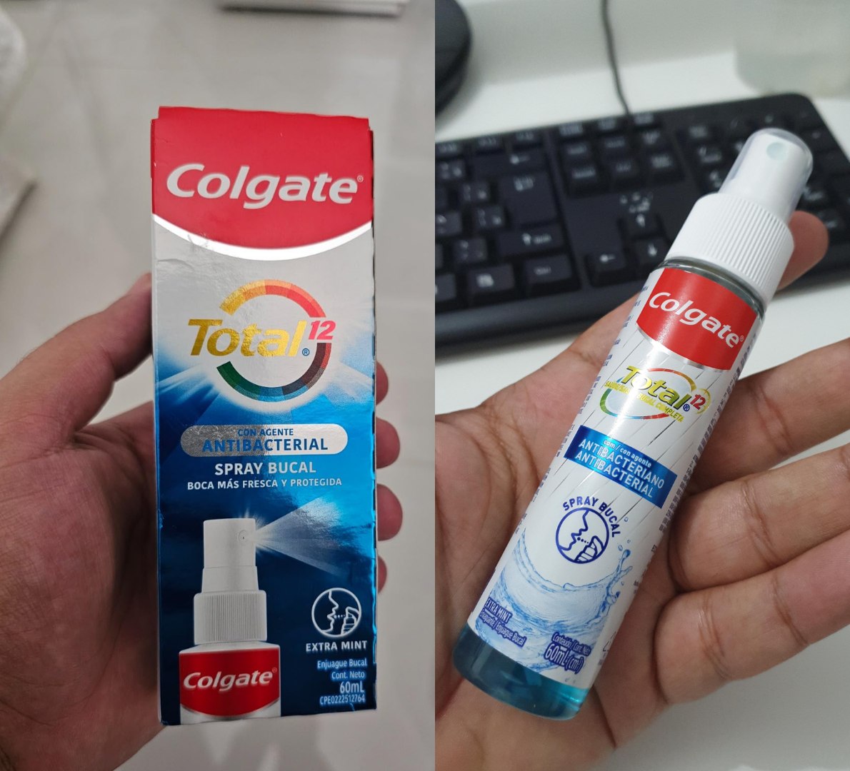 🦷 Spray Bucal Colgate Total Com Agentes Antibacterianos 60ml
