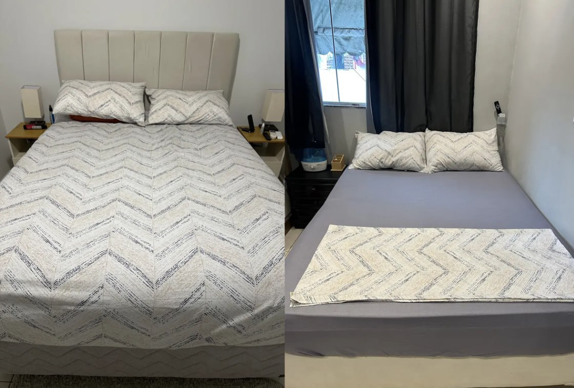 🛏 Jogo De Cama Solteiro Fred 100% Algodão 3 Peças Cinza Karsten