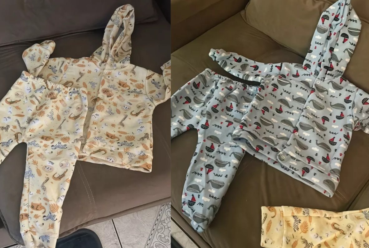 ✅ Kit 4 Peças 2 Conjuntos Soft Estampado Infantil