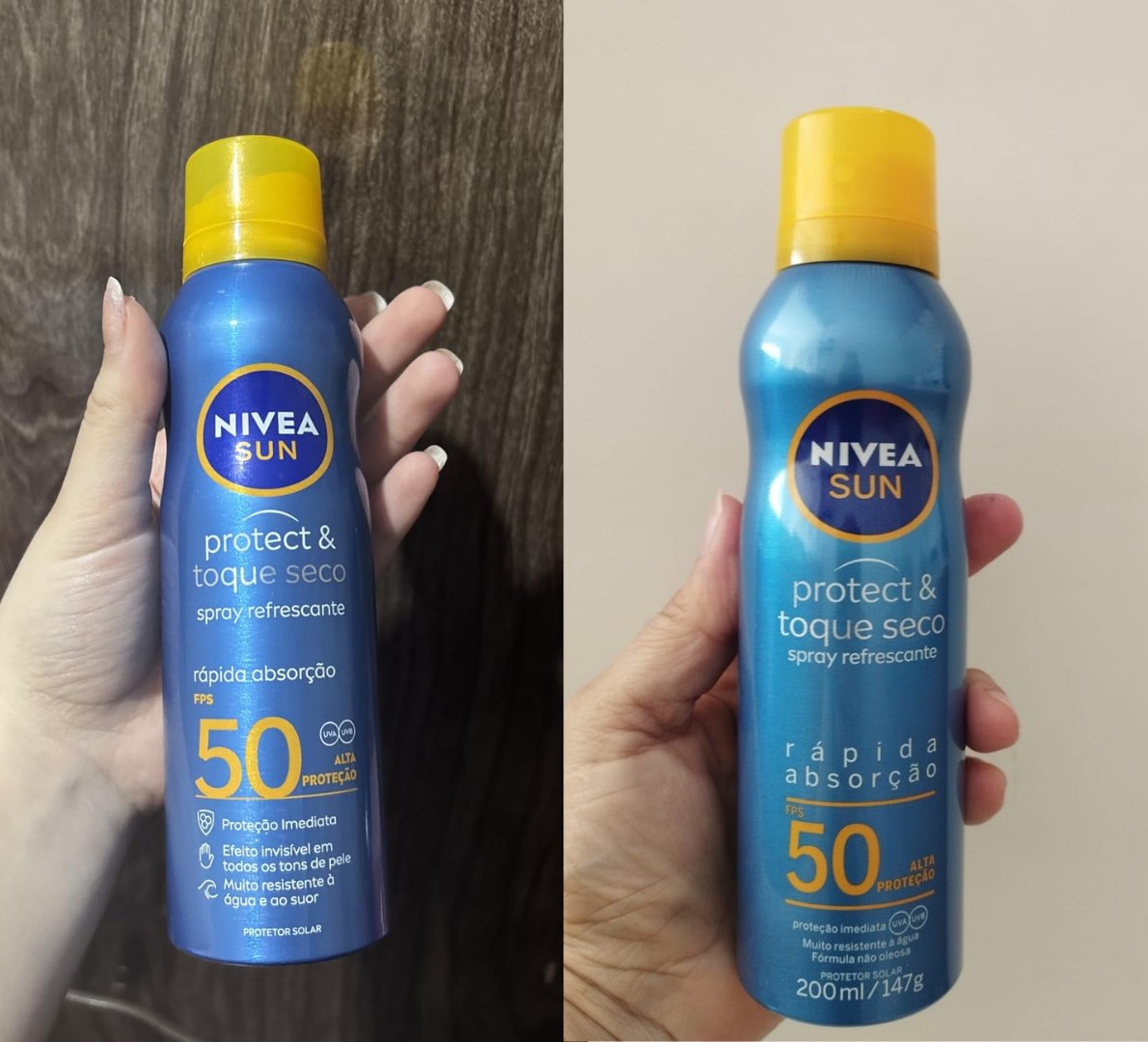 ☀️ NIVEA SUN Protetor Solar Spray Protect & Toque Seco FPS 50 200ml