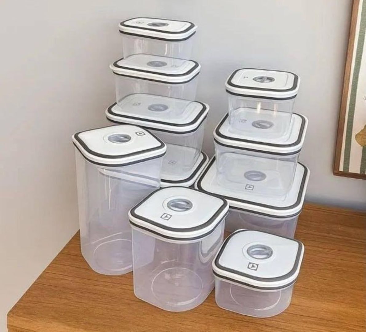 🍲 Conjunto 10 Potes Herméticos De Plástico-Electrolux