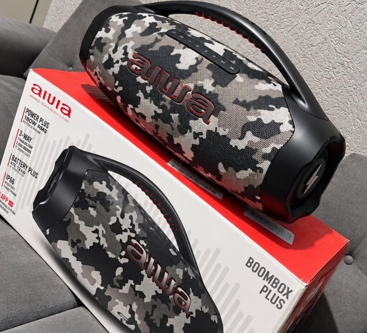 🔊 Caixa de Som Boombox Plus AIWA 200W Bluetooth 30H IP66