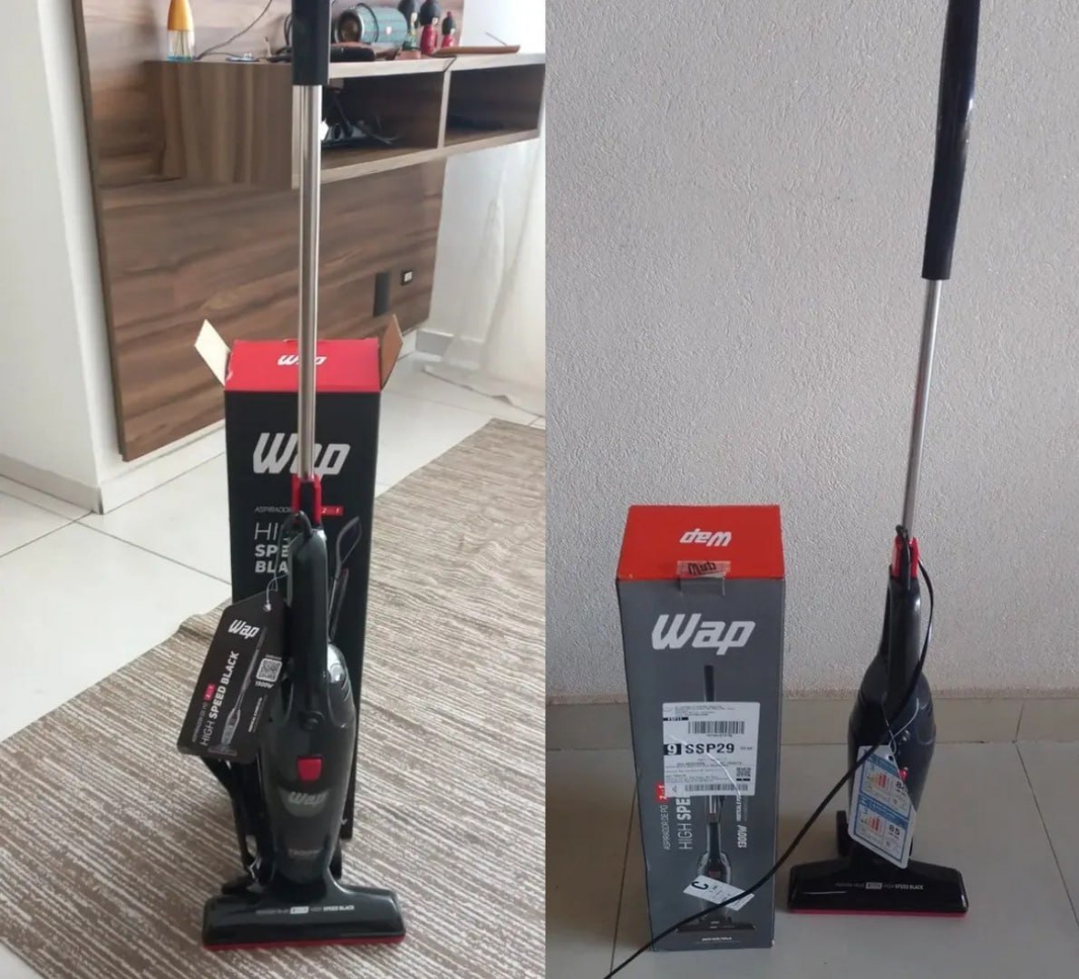 ✅ Aspirador de Pó Vertical 2 em 1 Wap High Speed, 220v