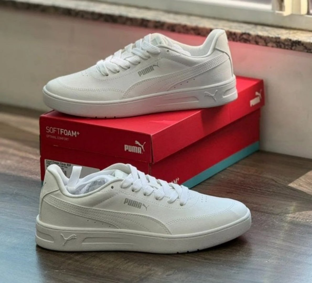 👟 Tênis Puma Court Classic Clean (várias cores)