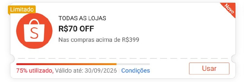 🚨 CUPOM SHOPEE 🚨