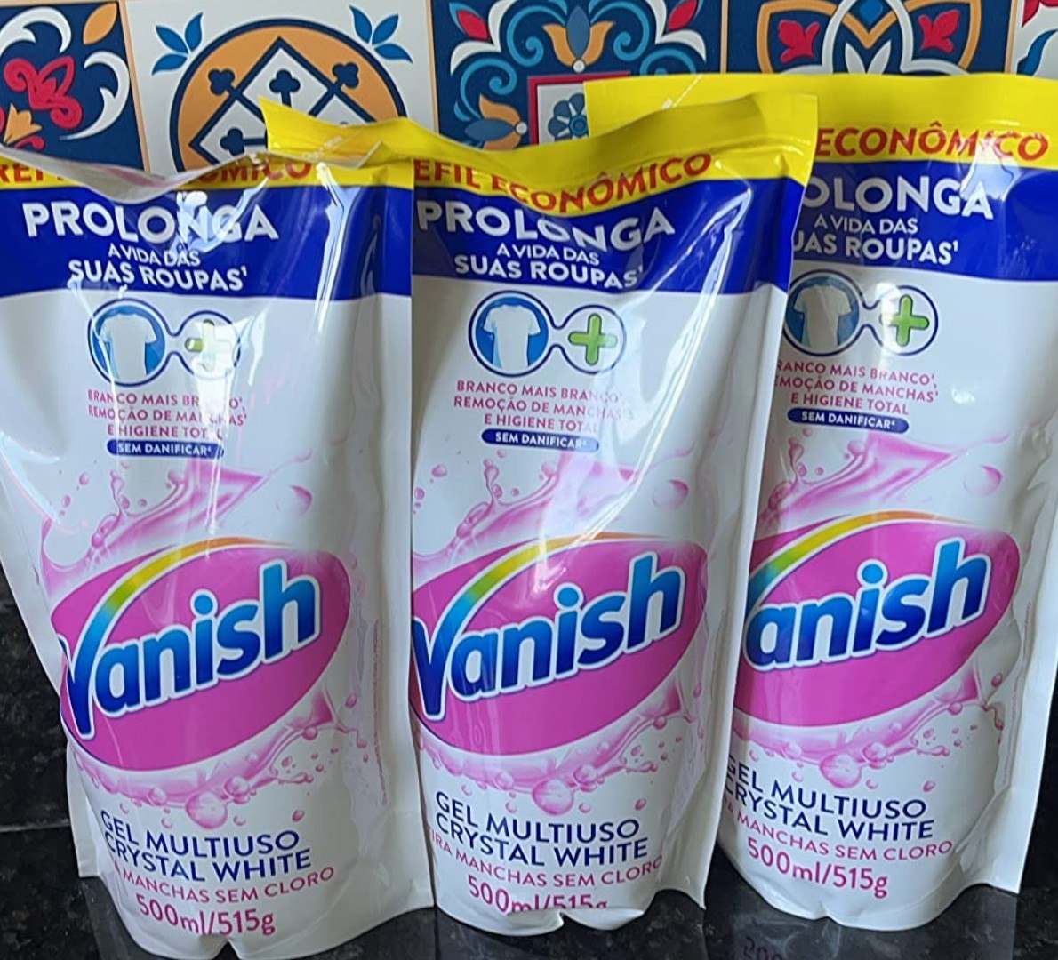 🫧 Tira Manchas Líquido Vanish White 500ml para Roupas Brancas