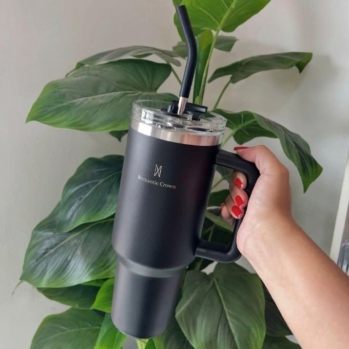 ✅ Copo Térmico Gigante 1,2l Inox C/ Canudo - Opções de Cores