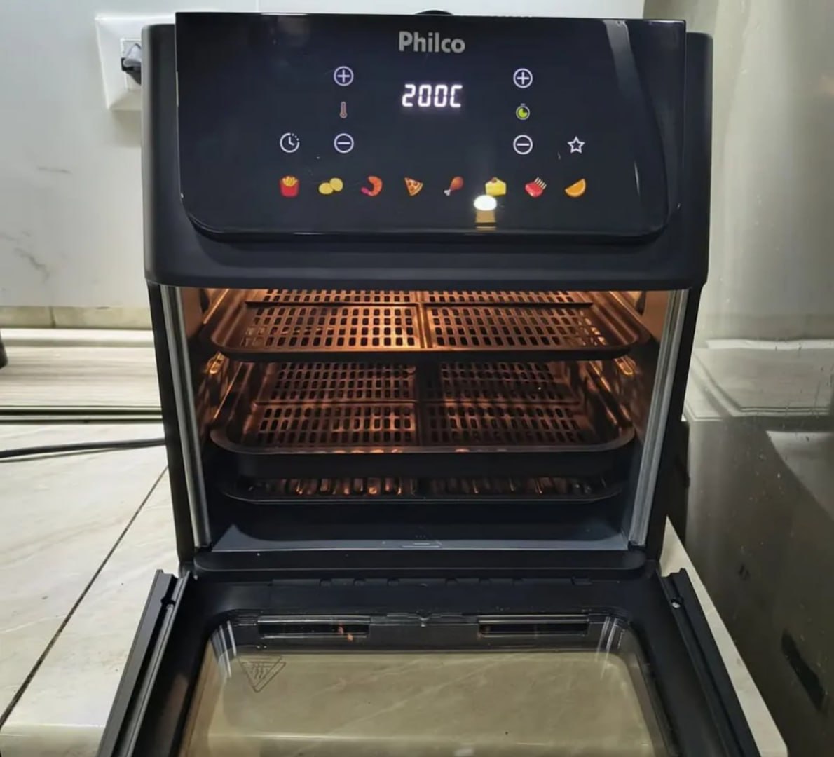 ♨️ Fritadeira Air Fryer Oven 11 Litros 1800w 8 Funções Philco