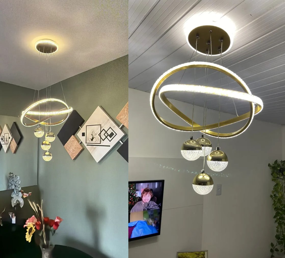 💡 Lustre Sala De Jantar Lustre Pendente Cozinha Luxo Moderno