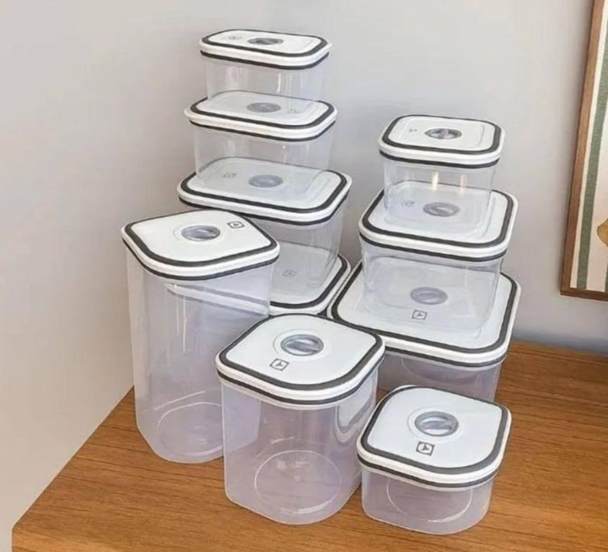 🍲 Conjunto 10 Potes Herméticos De Plástico - Electrolux