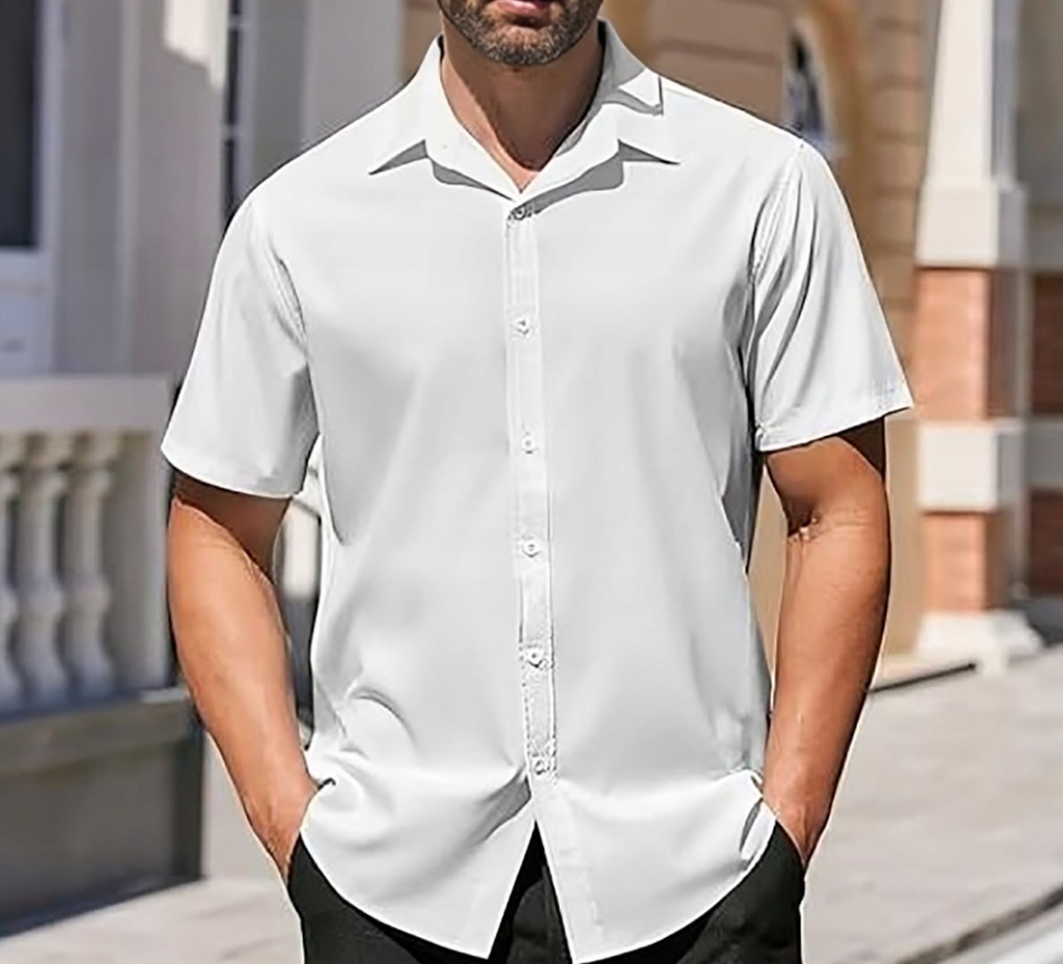 👕 Camisa Social Manga Curta Slim
