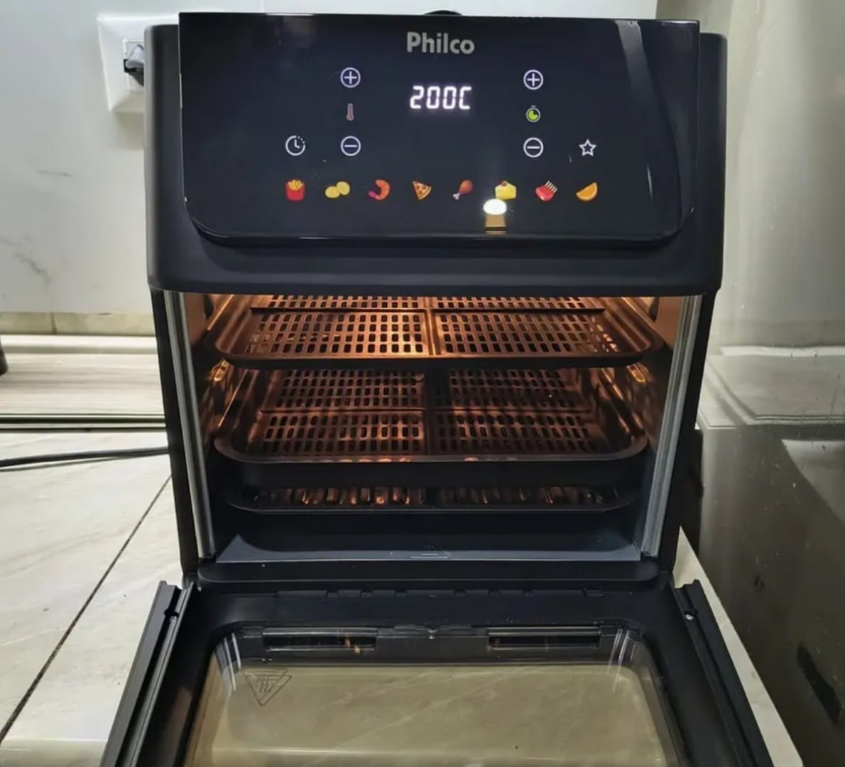 ♨️ Fritadeira Air Fryer Oven 11 Litros 1800w 8 Funções Philco - 127V