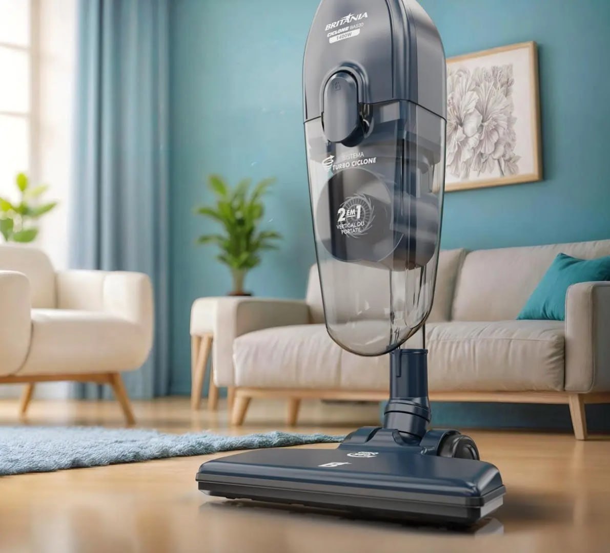 ✅ Aspirador de Pó Vertical Britânia 2 em 1 1400W 1,5L