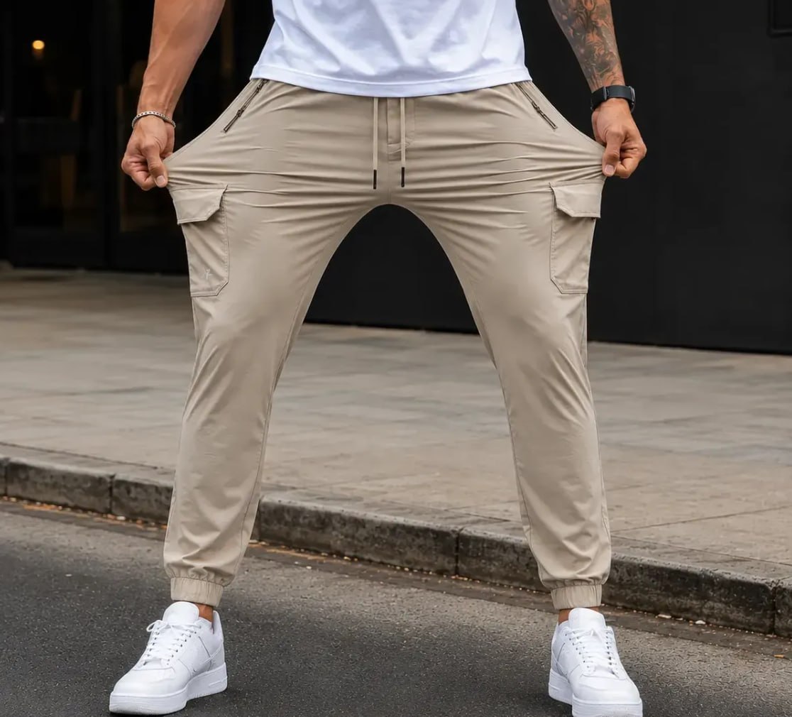 👖 Calça Cargo Slim Com Elastano Esportiva (3 Cores)