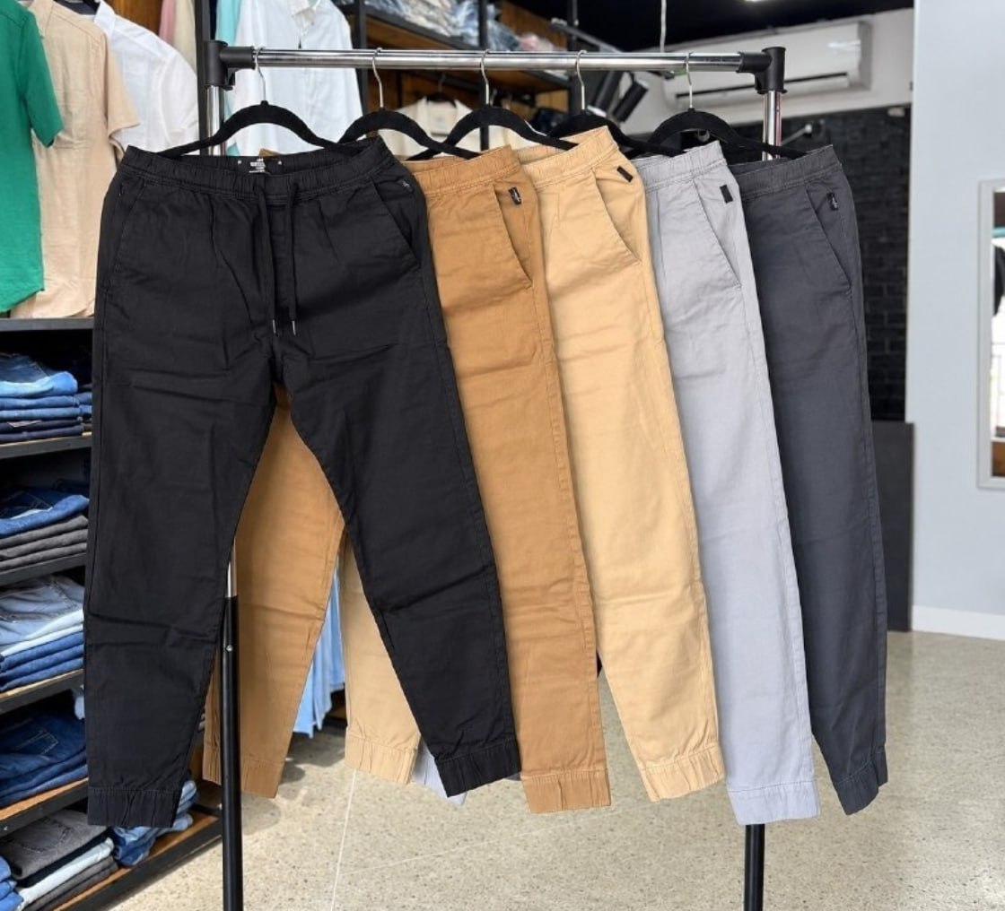 👖 Kit 3 Calças Jogger Jeans Com Punho Elastico
