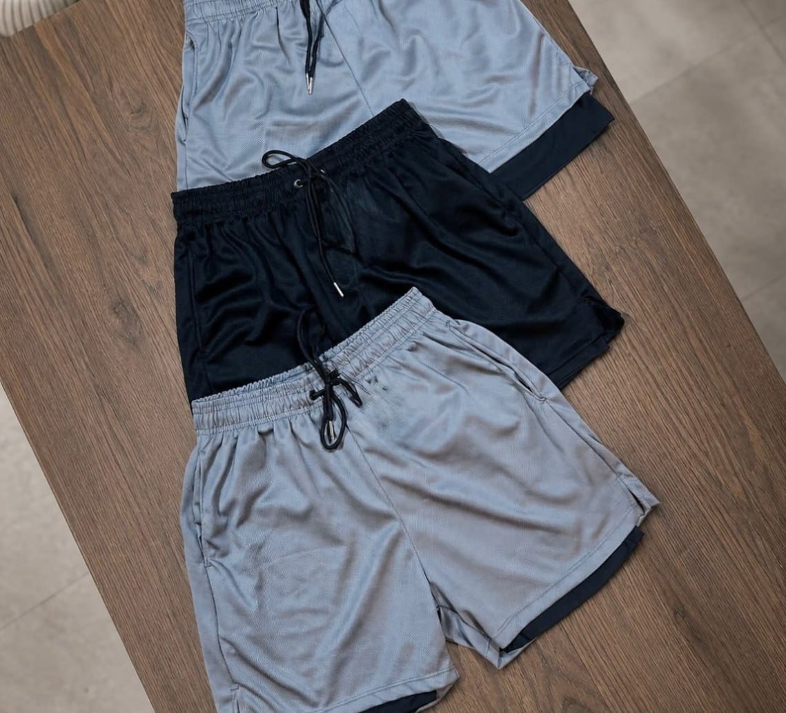 🩳 Kit 3 Shorts 2 em 1 Dry Fit