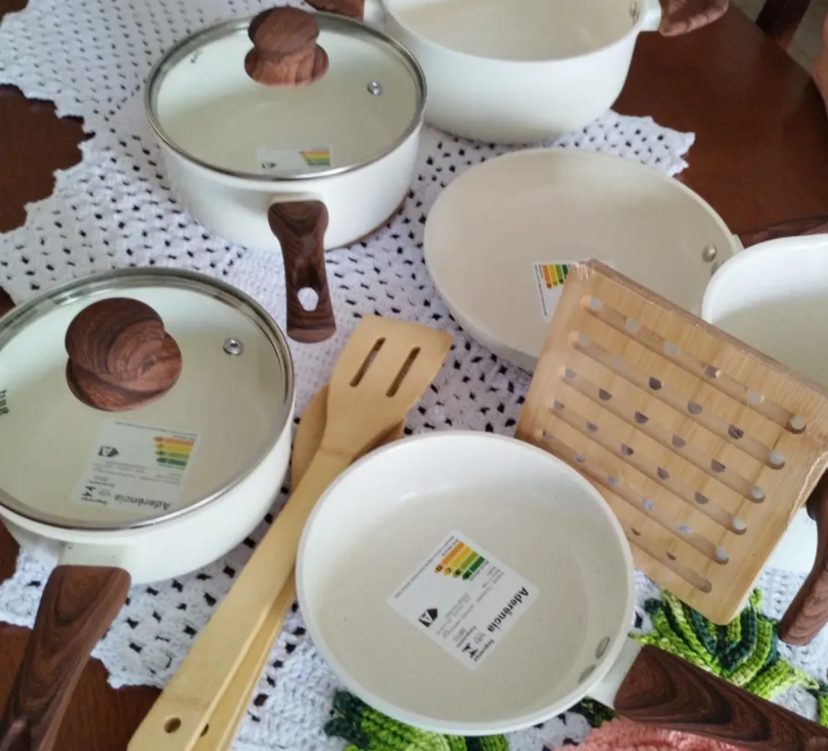 🥘 Jogo De Panelas Induçao Antiaderente Cerâmica 10 Peças
