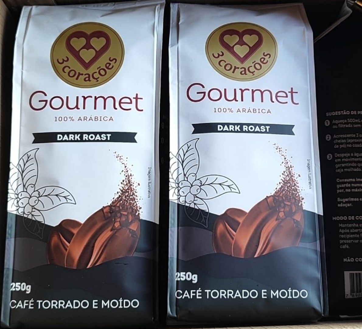 ☕️ 3 Corações Café Torrado e Moído Gourmet Dark Roast 250g