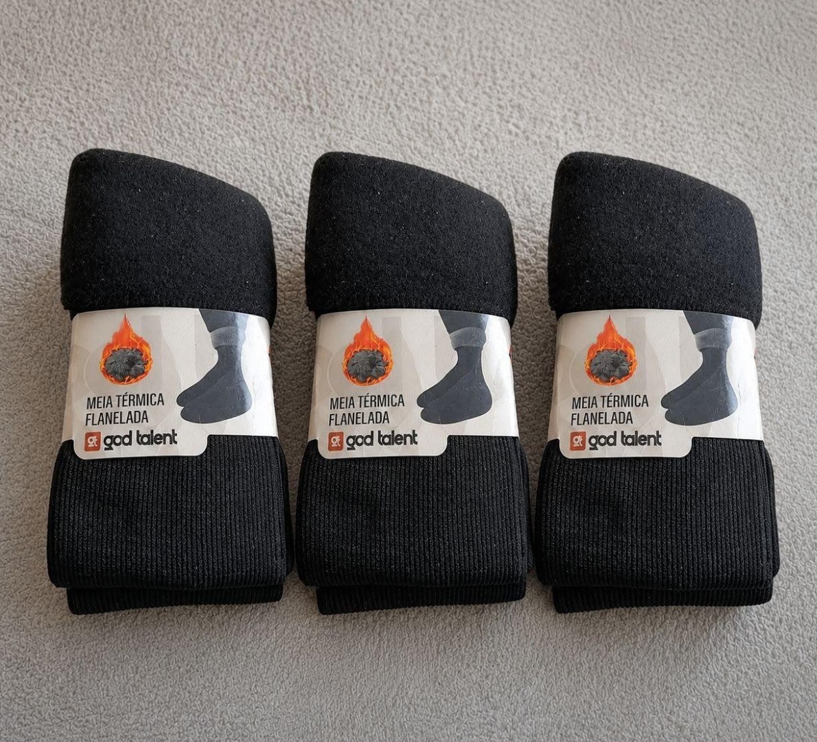 🧦 Kit 6 Meias Térmicas Cano Alto God Talent