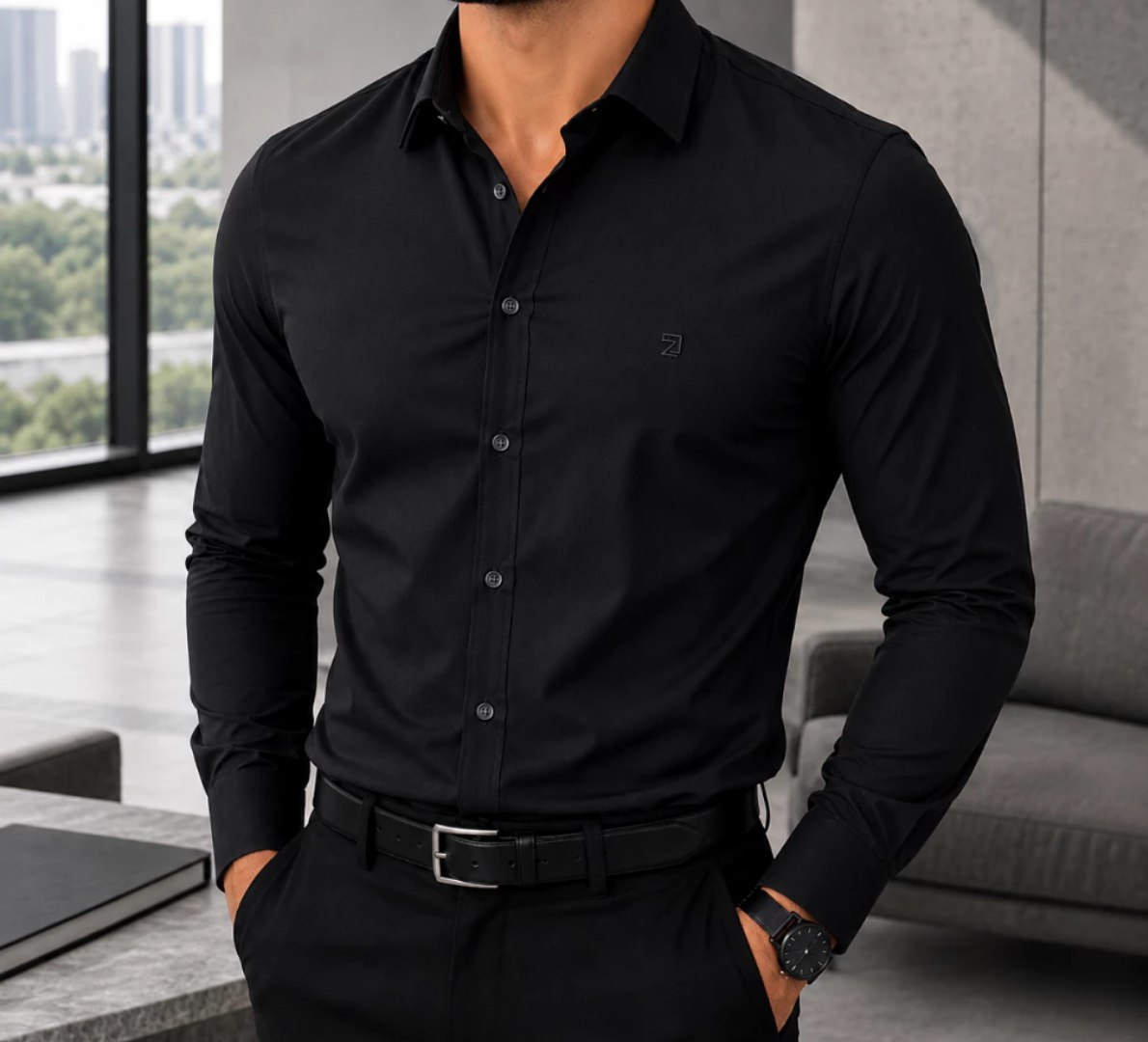 👕 Camisa Slim Social Spandex