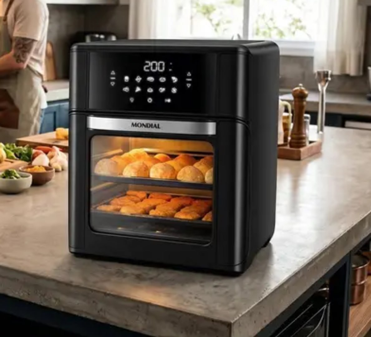 🍟 Fritadeira Air Fryer Forno Oven 12L Mondial