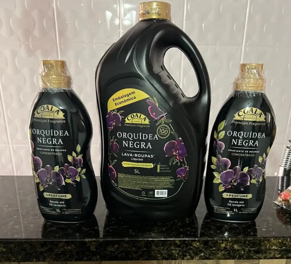 🐨 Kit Lava Roupas Coala 5L + 2 Amaciantes - Orquídea Negra