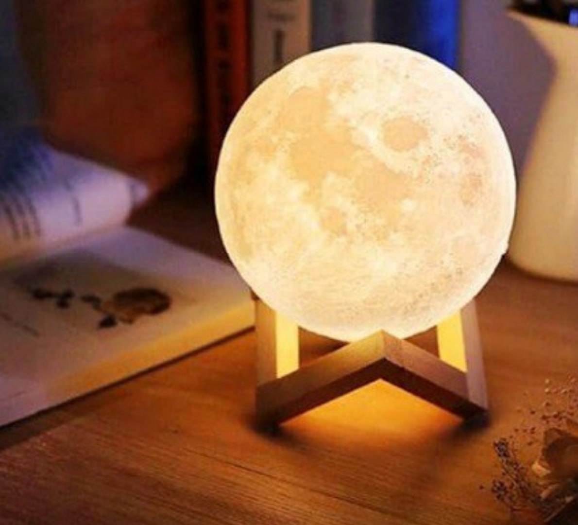 🌙 Abajur Luminária Lua Cheia 3D Led