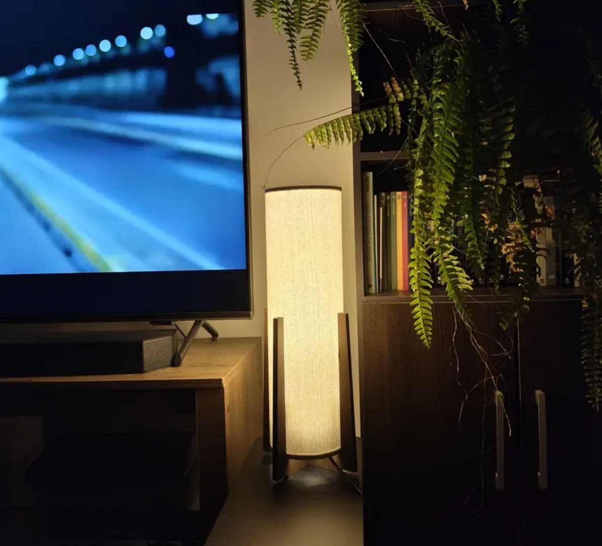 🌙 Luminária Abajur Atlas De Madeira Mdf Imbuia