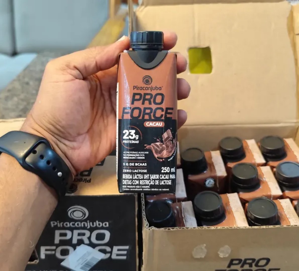 💪 Kit 12 Bebida Whey Piracanjuba 0 Lactose Sabor Cacau 250ml