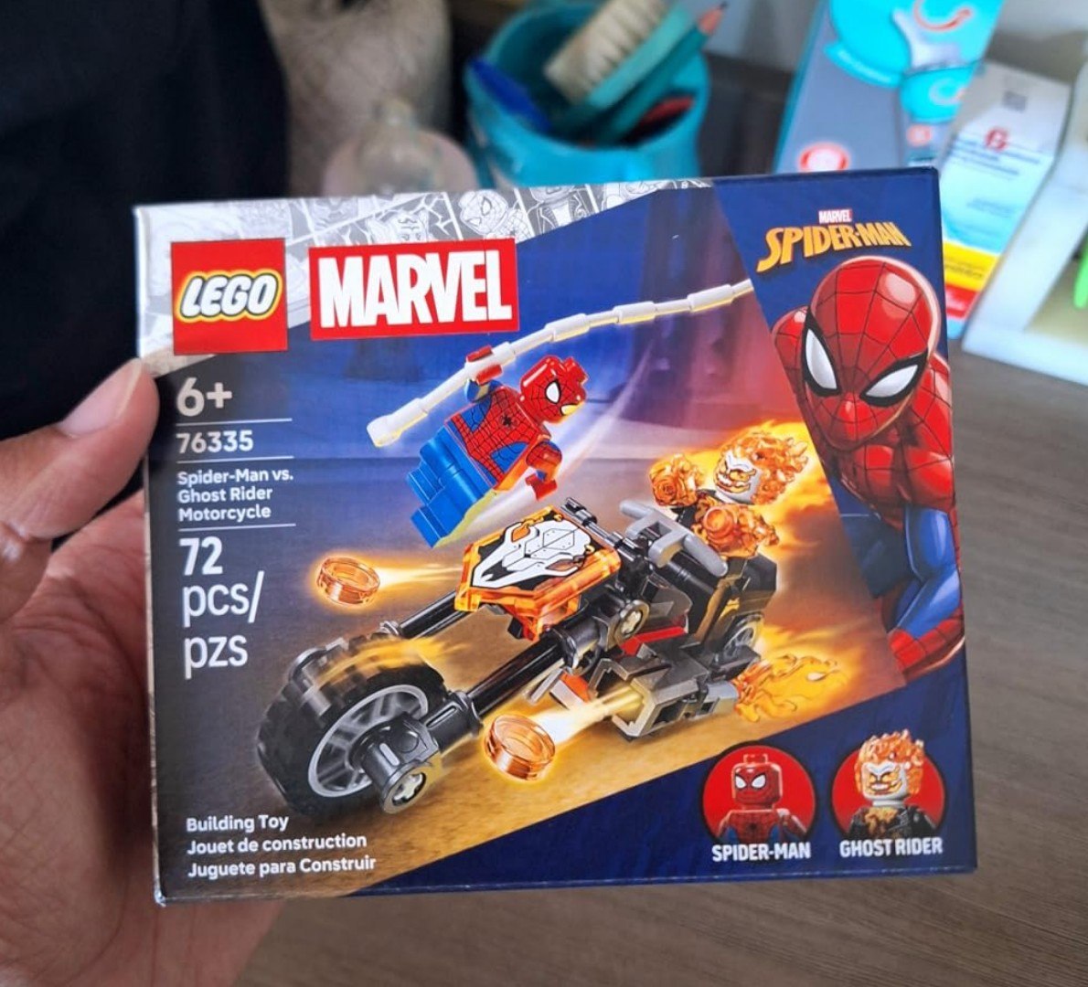 ✅ LEGO Marvel Homem-Aranha vs. Motocicleta Fantasma com Motocicleta